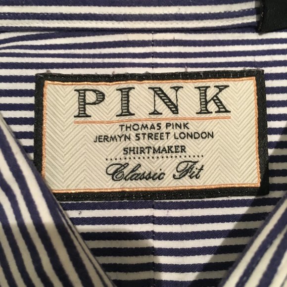 Thomas Pink Jermyn Street London Classic Fit Long Sleeve Button Down Shirt  Mens - Picture 2 of 4